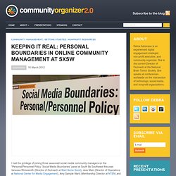 Keeping It Real: Personal Boundaries in Online Community Management at SXSW