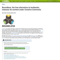 Boundless, the free alternative to textbooks, releases its content under Creative Commons