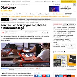 Rentrée : en Bourgogne, la tablette s'invite au collège