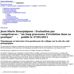 Jean-Marie Bourguignon : Evaluation par compétences : "un long processus d'évolution dans sa pratique" - Compétences