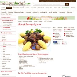 Boeuf Bourguignon - Fiche recette illustrée - Plat en sauce au vin