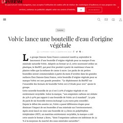 Volvic lance une bouteille d'eau d'origine végétale - La Parisienne