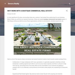 WHY WORK WITH A BOUTIQUE COMMERCIAL REAL ESTATE?