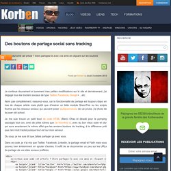 Des boutons de partage social sans tracking - Korben