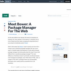 Meet Bower: A Package Manager For The Web