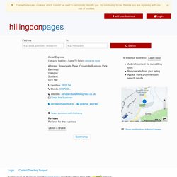 Aerial Express Bowerwalls Place, Crossmills Business Park, Barrhead, Glasgow, Scotland, G78 1BF - Hillingdon Pages