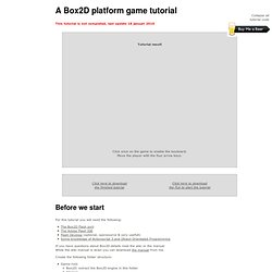 Box2D Platfrom Game Tutorial