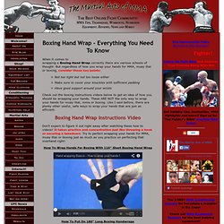 Boxing Hand Wrap Reviews and Sales - How To Wrap Hands Instructional Videos