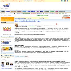 Boxing and Unboxing in C# .Net