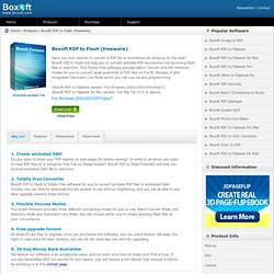 PDF to Flash (freeware) - freeware for converting PDF to Flash - Boxoft.com