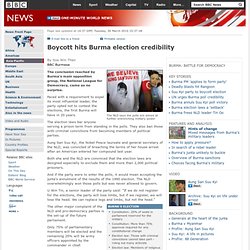 Boycott hits Burma election credibility