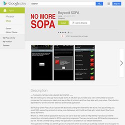 Boycott SOPA - Google Apps sur l'Android Market