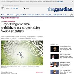 Boycotting academic publishers is a career risk for young scientists