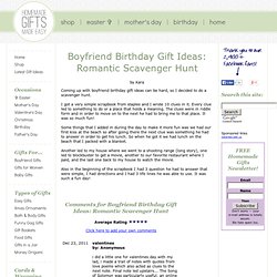 Boyfriend Birthday Gift Ideas: Romantic Scavenger Hunt