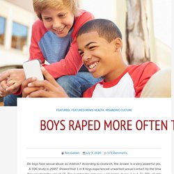 Boys raped more often than girls – A Voice for Men