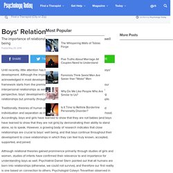 Boys' Relational Development