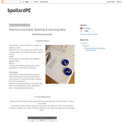 bpollardPE: Practical and simple Teaching & Learning Ideas