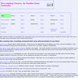 Bra-Making Class Start Page