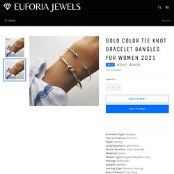 Gold Color Tie Knot Bracelet Bangles For Women 2021