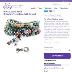 Indian Agate Mala Bracelet/Necklace (108 Beads)