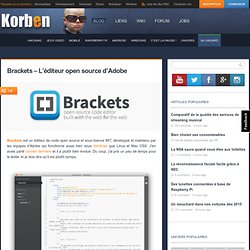 Brackets – L’éditeur open source d’Adobe