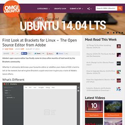 First Look at Brackets for Linux - The Open Source Editor from Adobe