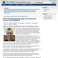 03-16 Bradley Manning's plight rouses interest and concern in the UK (Updated)