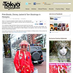 Pink Braids, Disney Jacket & Torn Stockings in Harajuku