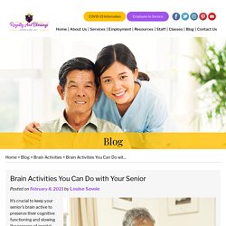 Brain Activities You Can Do with Your Senior