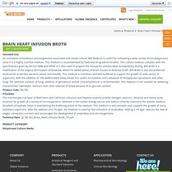 Brain Heart Infusion Broth : TM Media