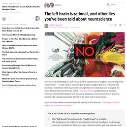 The left brain is rational, and other lies you've been told about neuroscience