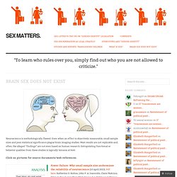 Brain sex does not exist « Sex matters.