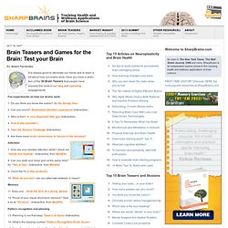 Brain Teasers and Games for the Brain: Test your Brain
