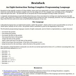 The Brainfuck Programming Language