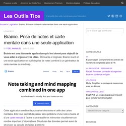 Brainio. Prise de notes et carte mentale dans une seule application