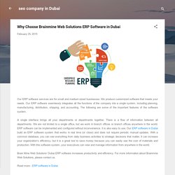 Why Choose Brainmine Web Solutions ERP Software in Dubai