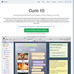 Curio - Mind Mapping, Brainstorming, and Project Management Software for Mac OS X
