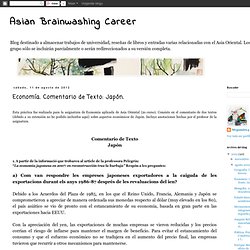 Asian Brainwashing Career: Economía. Comentario de Texto: Japón.