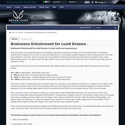 Brainwave Entrainment for Lucid Dreams