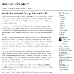 van der Meer's new website done in Python and HTML5!