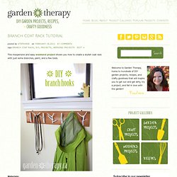 garden therapy » Branch Coat Rack Tutorial