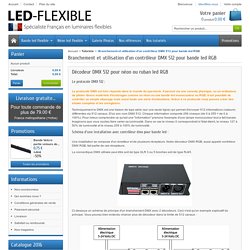 Branchement et utilisation d'un contrôleur DMX 512 pour bande led RGB - Led-flexible.com