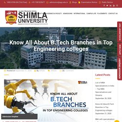 Know All About B.Tech Branches in Top Engineering colleges - agu.edu.in