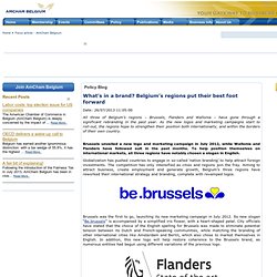 What’s in a brand? Belgium’s regions put their best foot forward