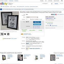 Brand New. Modern Brushed Black Picture and Photo Frame in Size 6"x4" to A2