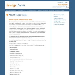 Branded products containing sewage sludge