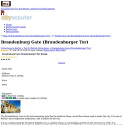 Brandenburg Gate (Brandenburger Tor), Berlin City Guide