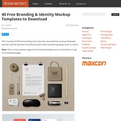 40 Free Branding & Identity Mockup Templates to Download