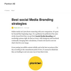 Best social Media Branding strategies