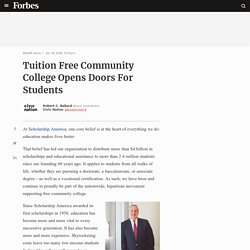 Civic Nation BrandVoice: Tuition Free Community College Opens Doors For Students